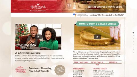 Campbell's Hallmark 'Joy Night In' Website
